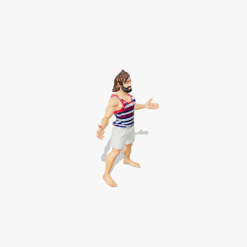 Casual Fitness Enthusiast Character Rigged and Animated